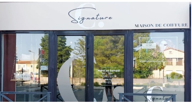 La façade du salon Signature C., avenue de Montpellier