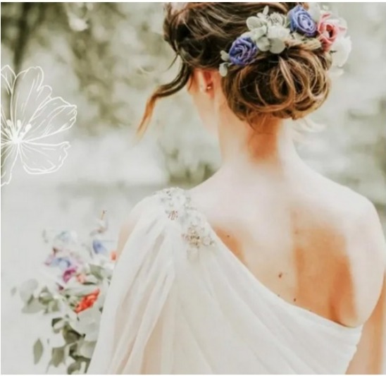Coiffure de mariée réalisée par Signature C.