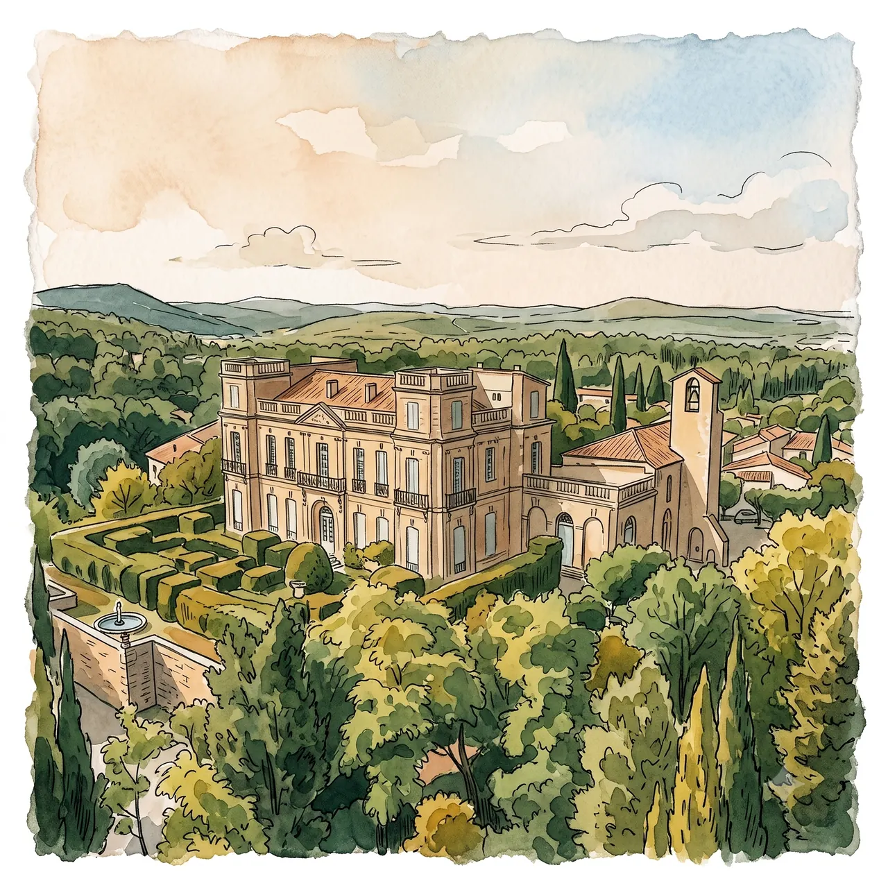 Vue du village de Assas