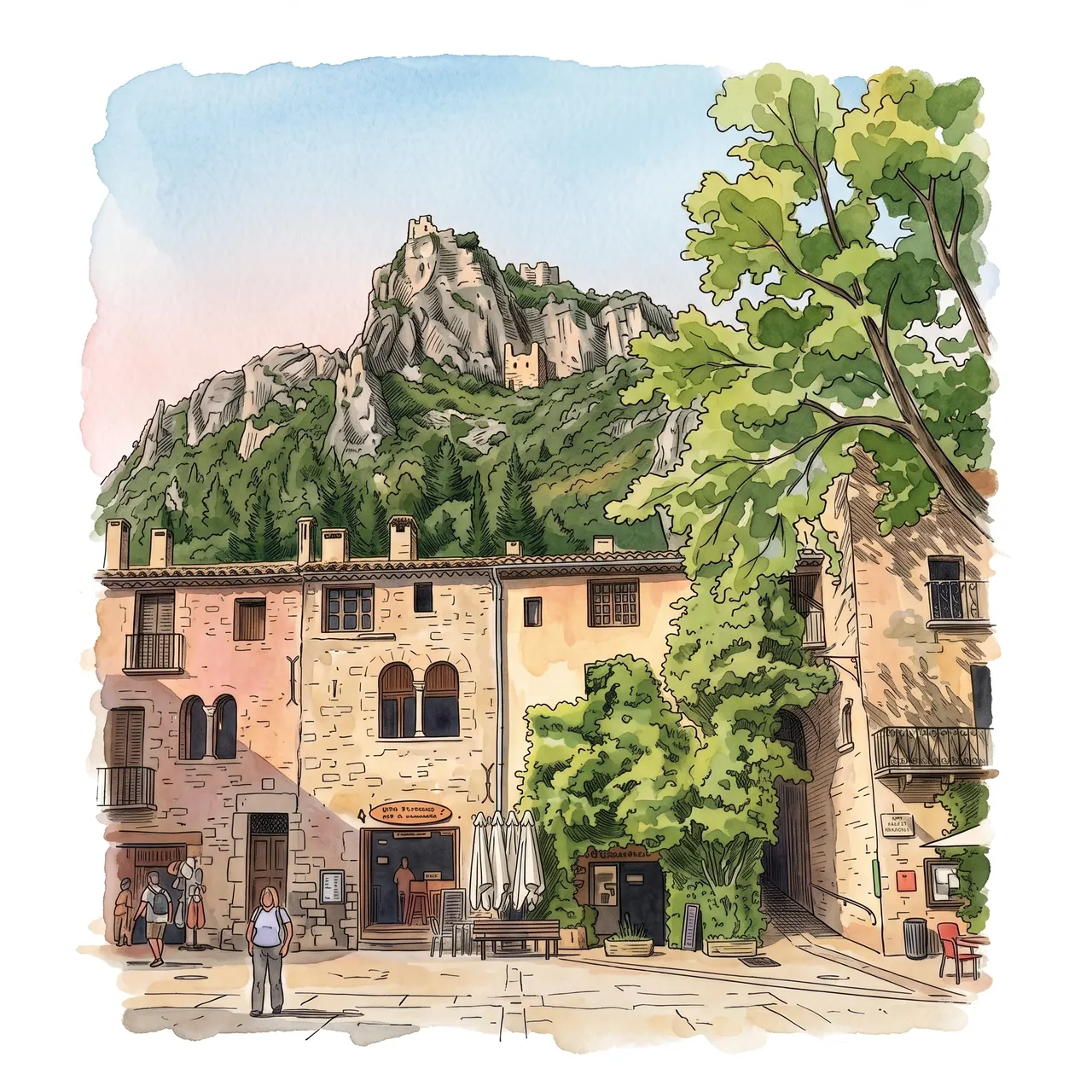 Vue du village de Causse-de-la-Selle