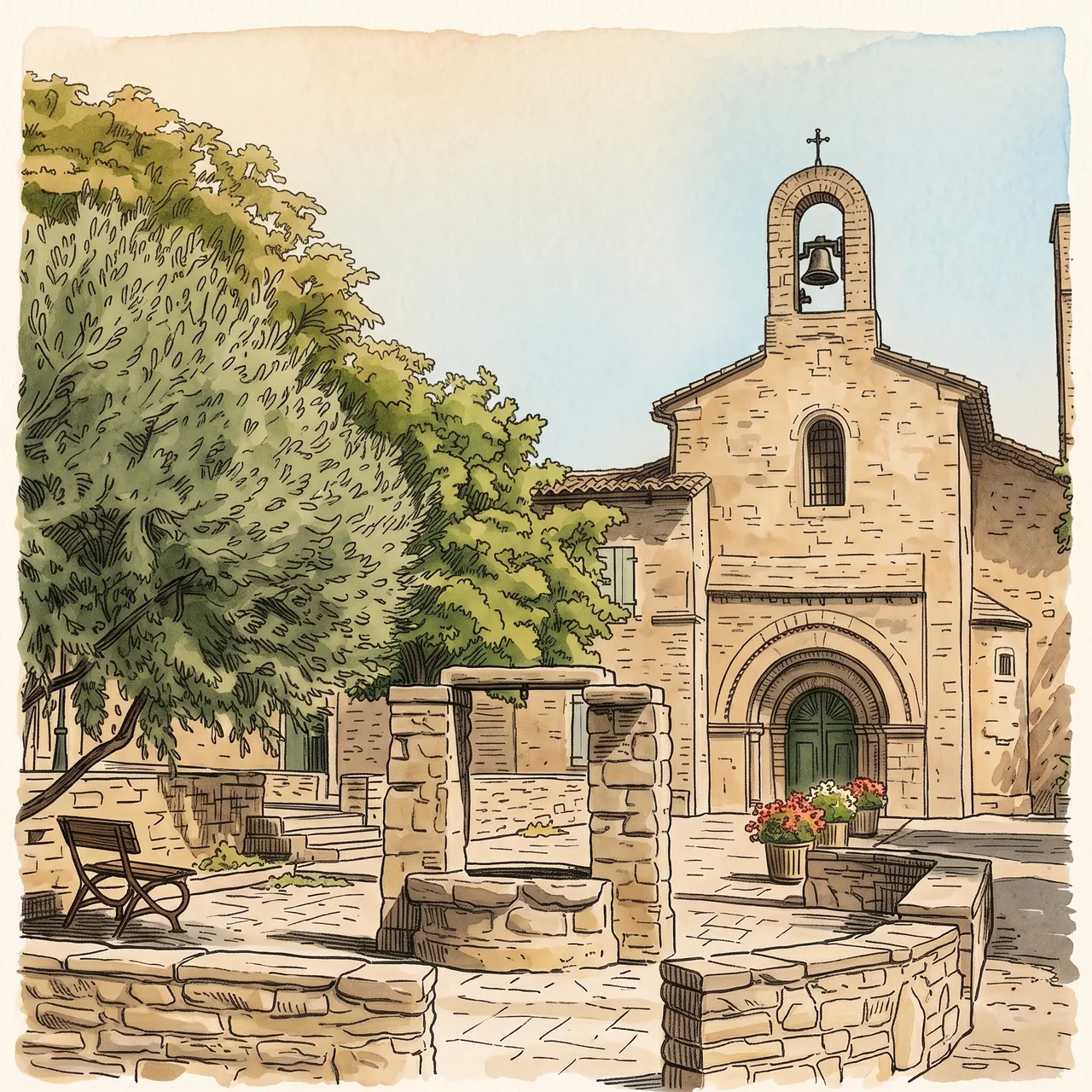 Vue du village de Claret